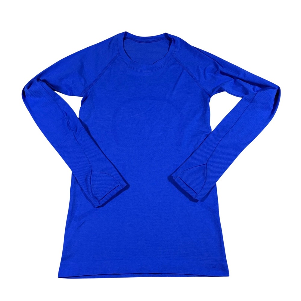 Lululemon Tee Swiftly Tech Long Sleeve Blue 2.0 Race‎ Length XS Running Utility